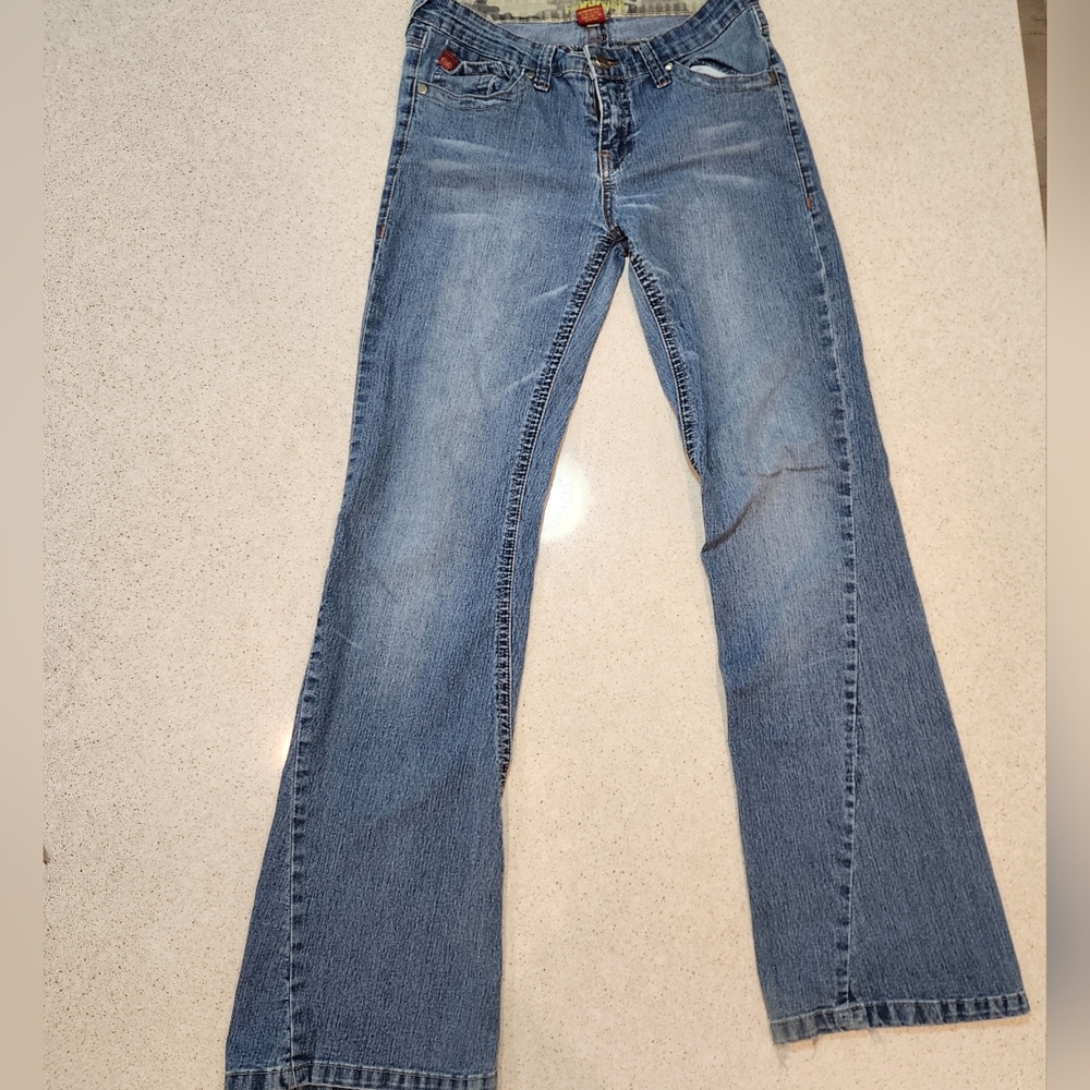 Vintage Funhouse Jeans Juniors Size 9 Bootcut Light Blue Wash Stretch 28x30 Y2k